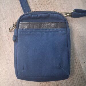 Travelon Anti-Theft Courier Mini Crossbody Bag NAVY BLUE